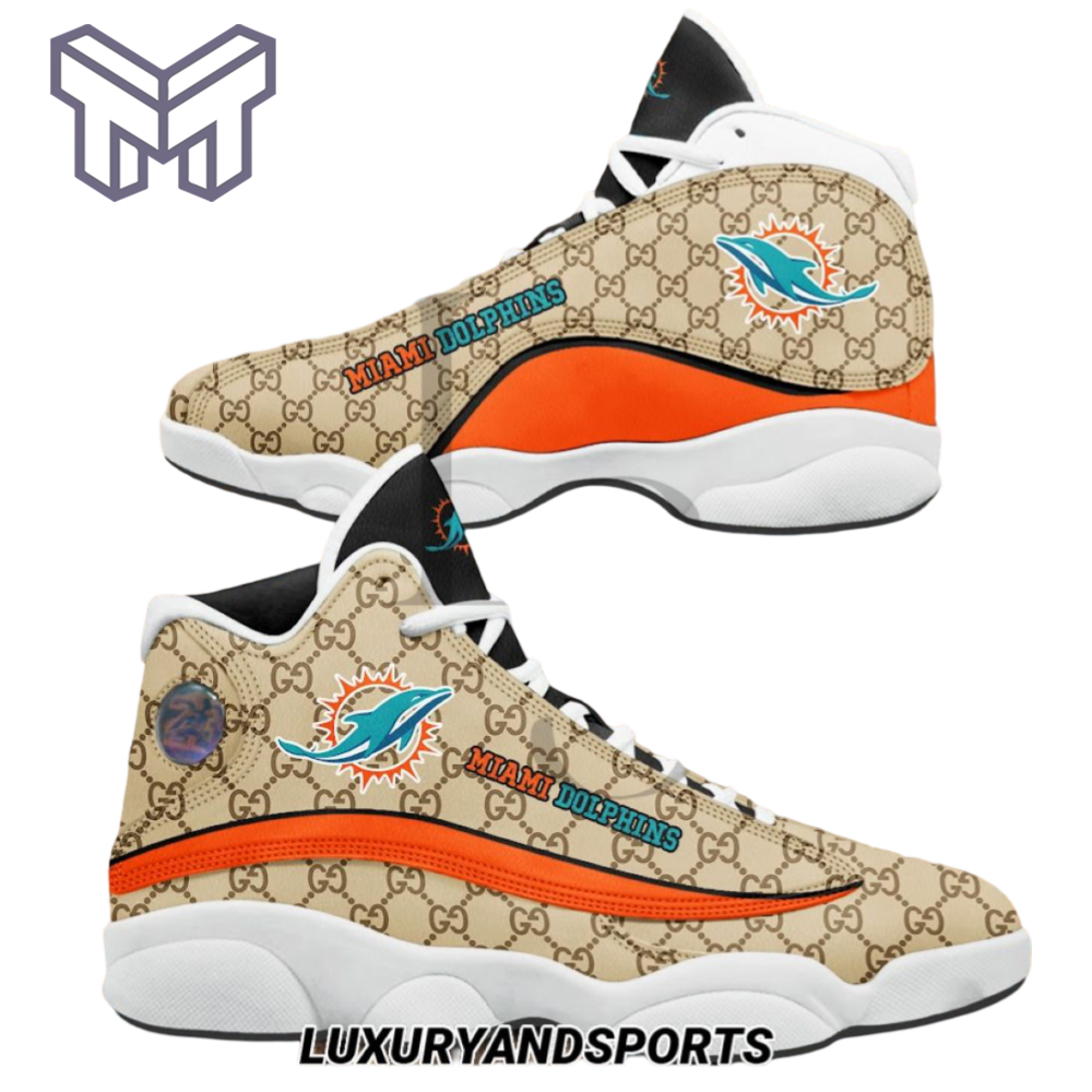 JWFancy Miami Dolphins AJ13 Sneakers Shoes For Men And Women
