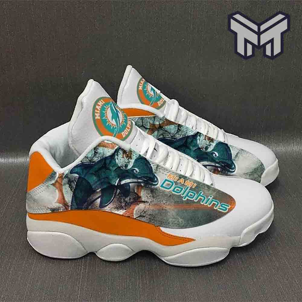 JWFancy Miami Dolphins AJ13 Sneakers Shoes For Men And Women
