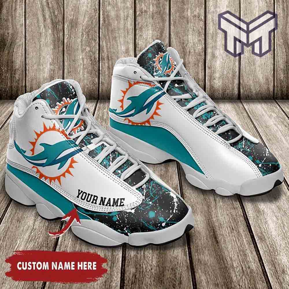 JWFancy Miami Dolphins AJ13 Sneakers Shoes For Men And Women