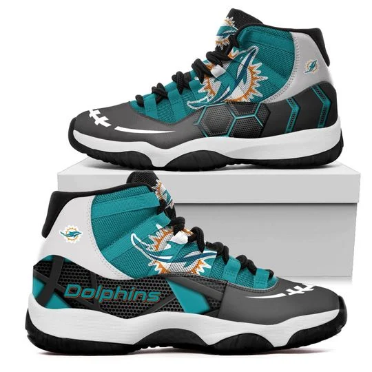 JWFancy Miami Dolphins AJ13 Sneakers Shoes For Men And Women