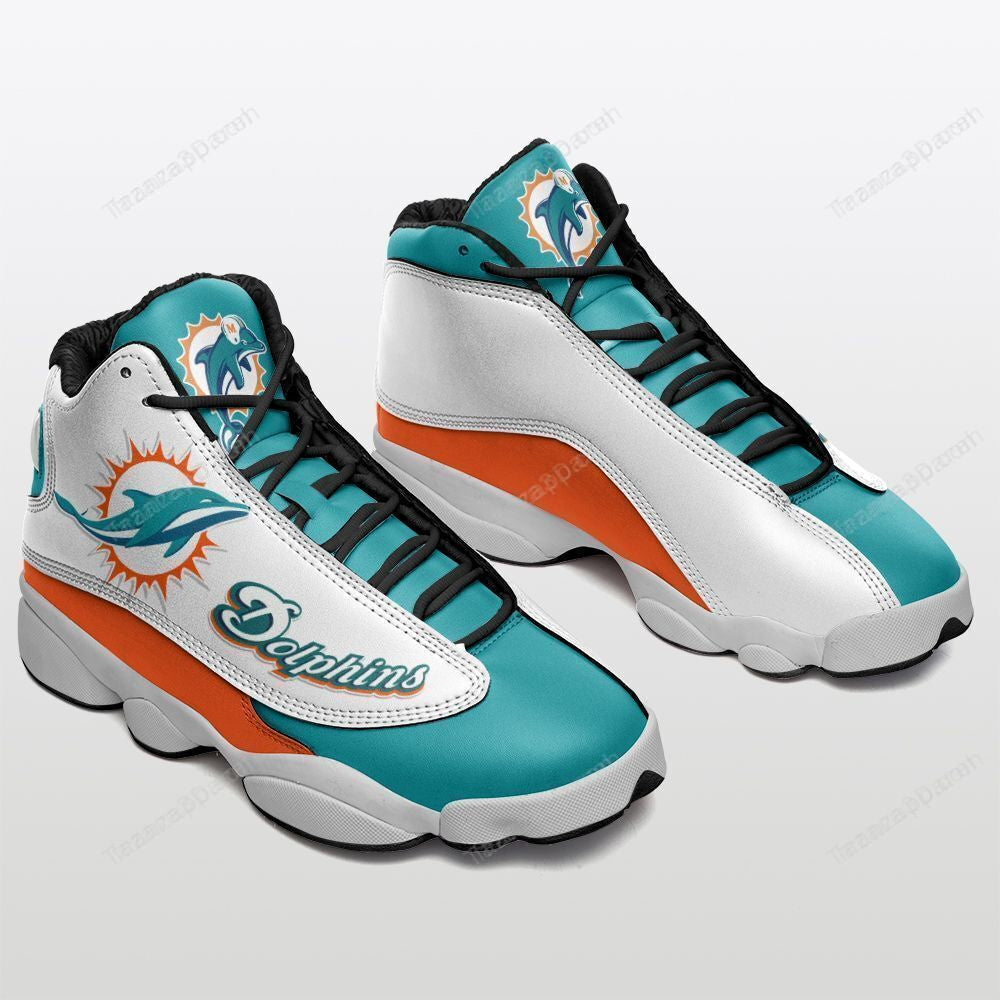 JWFancy Miami Dolphins AJ13 Sneakers Shoes For Men And Women