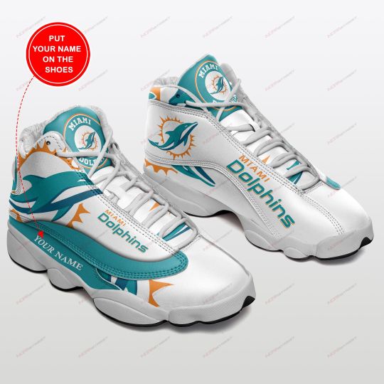 JWFancy Miami Dolphins AJ13 Sneakers Shoes For Men And Women