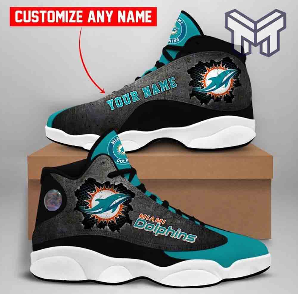 JWFancy Miami Dolphins AJ13 Sneakers Shoes For Men And Women