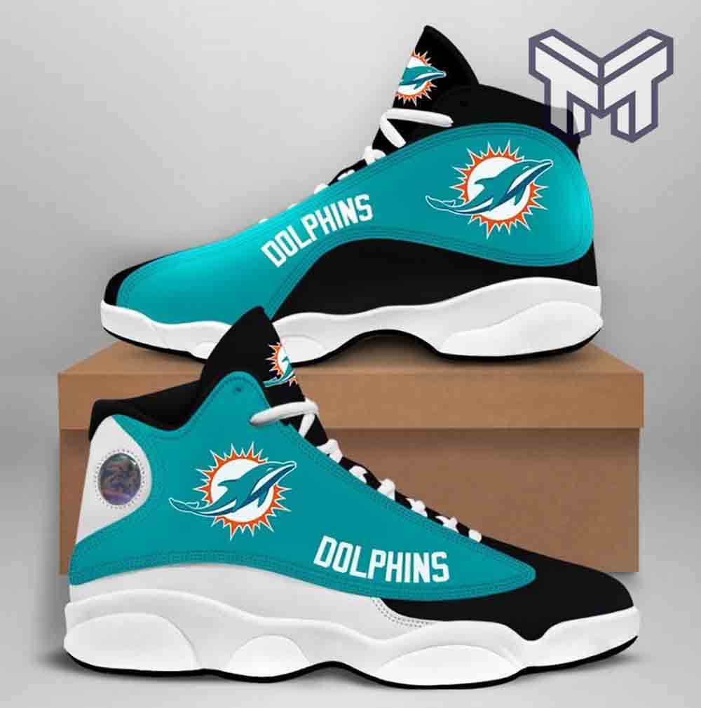 JWFancy Miami Dolphins AJ13 Sneakers Shoes For Men And Women