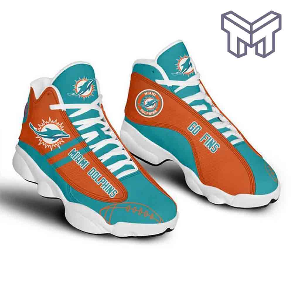 JWFancy Miami Dolphins AJ13 Sneakers Shoes For Men And Women