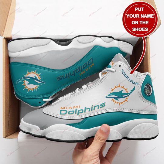 JWFancy Miami Dolphins AJ13 Sneakers Shoes For Men And Women