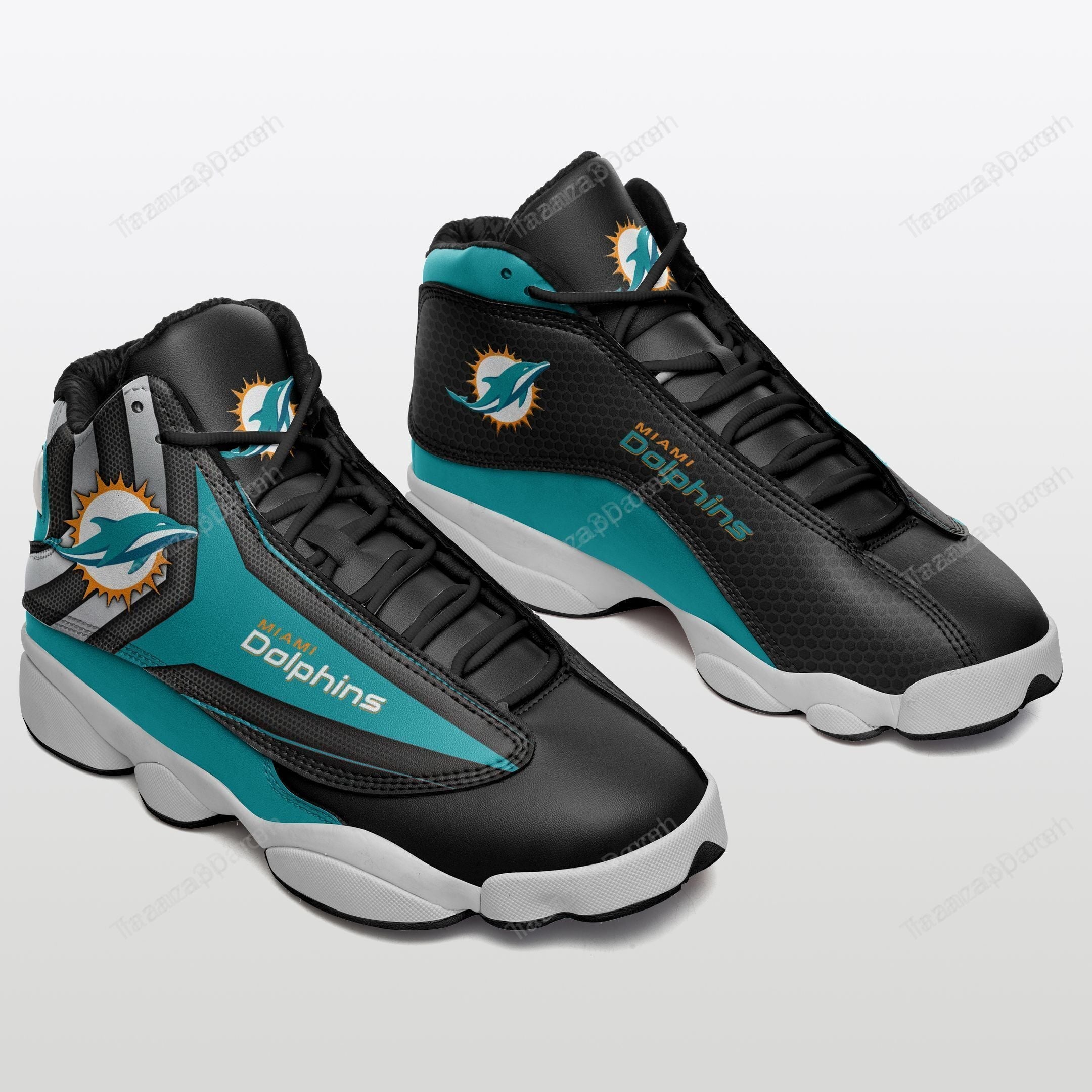JWFancy Miami Dolphins AJ13 Sneakers Shoes For Men And Women