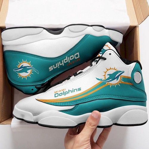 JWFancy Miami Dolphins AJ13 Sneakers Shoes For Men And Women