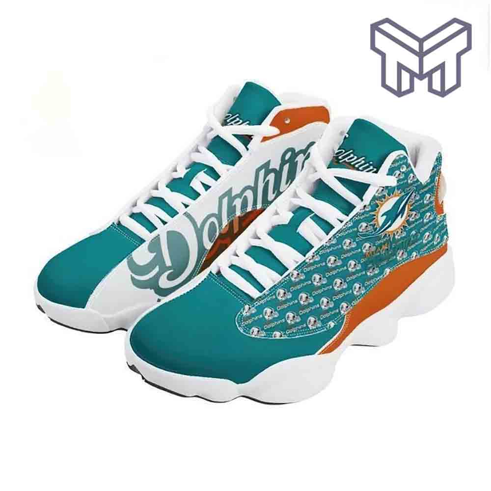 JWFancy Miami Dolphins AJ13 Sneakers Shoes For Men And Women