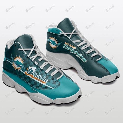 JWFancy Miami Dolphins AJ13 Sneakers Shoes For Men And Women