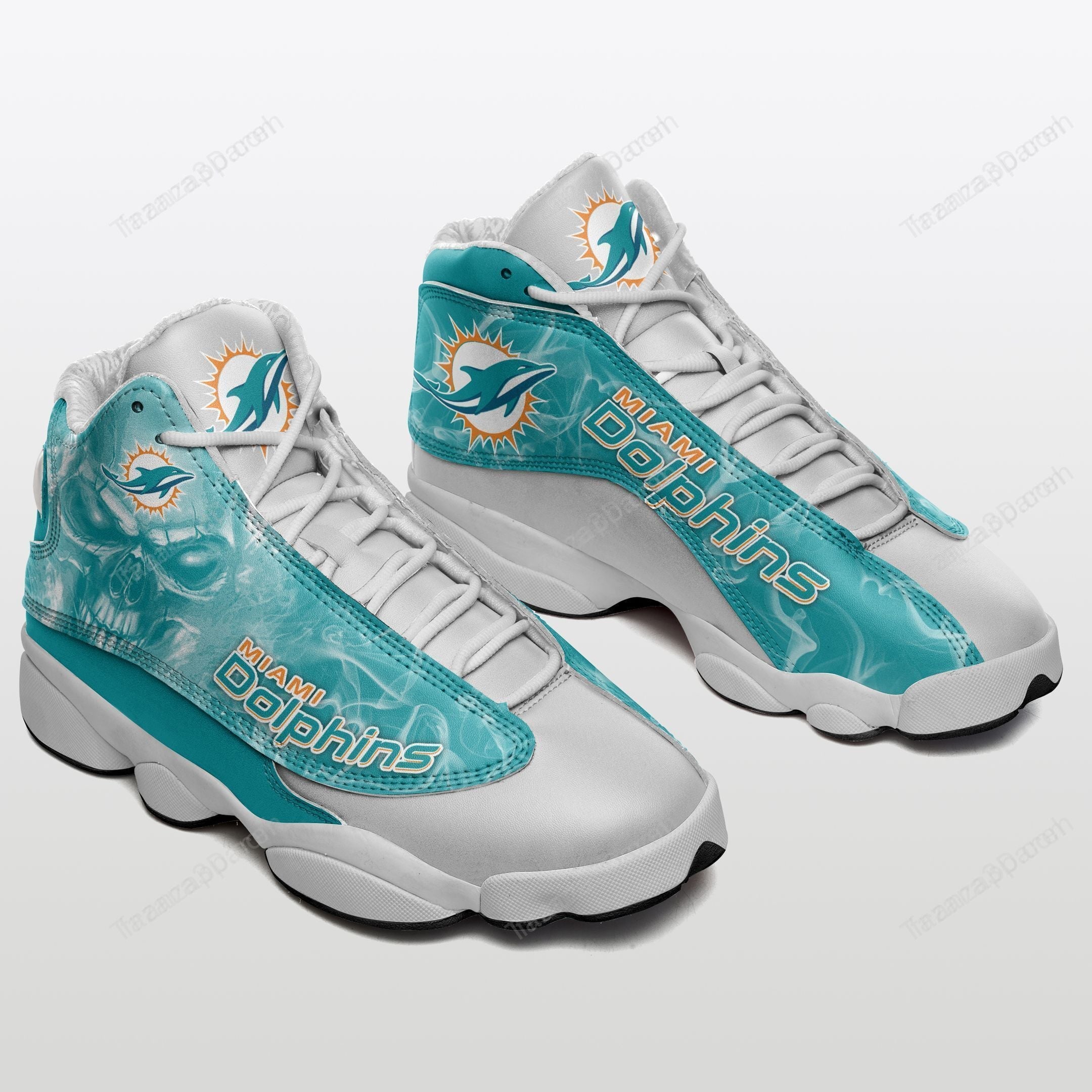 JWFancy Miami Dolphins AJ13 Sneakers Shoes For Men And Women