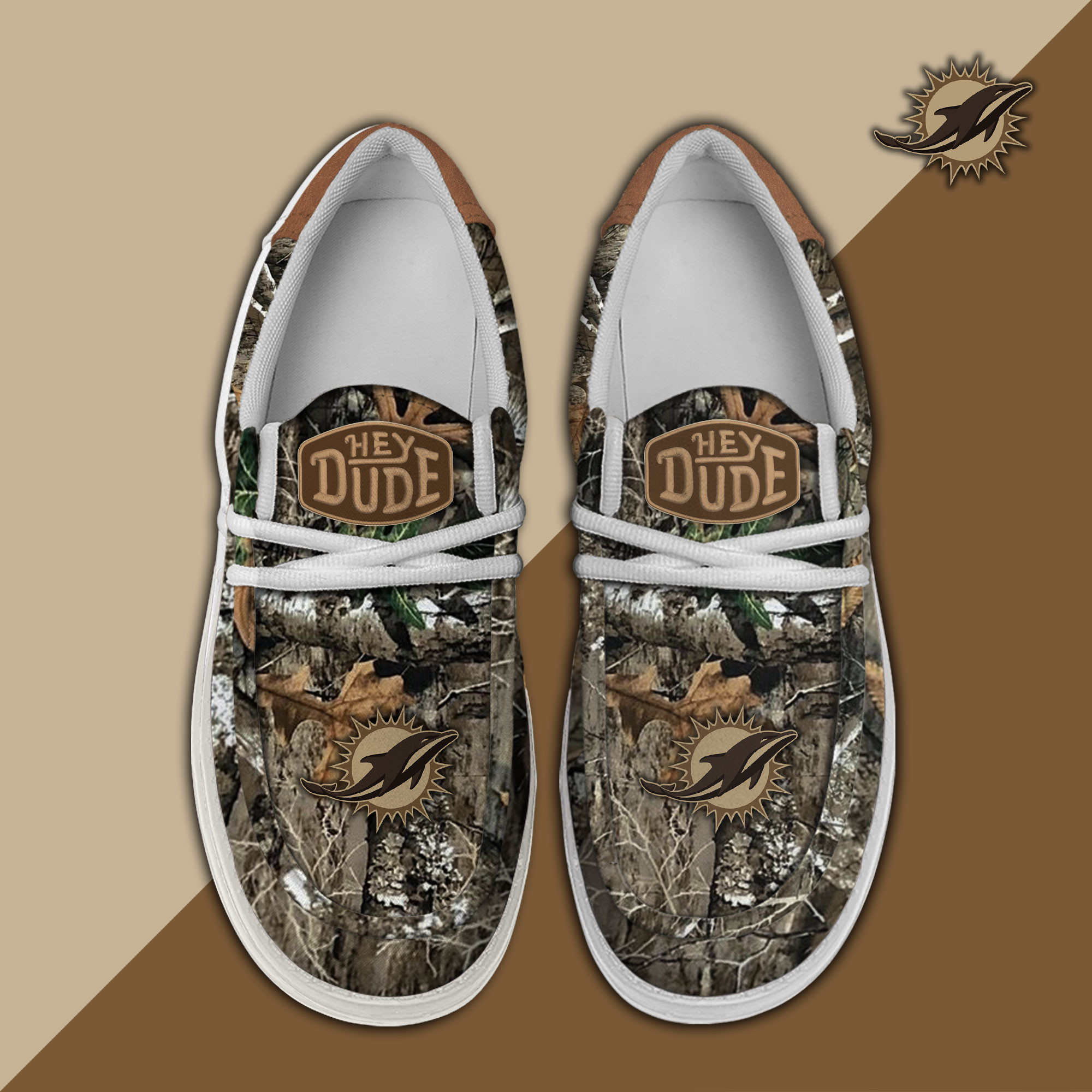 JWFancy Miami Dolphins Hey Dude Shoes Wally Men's Lace Up Loafers Comfortable For Men And Women