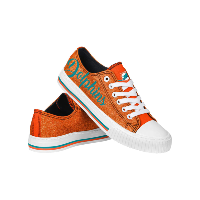 JWFancy Miami Dolphins Low Top Canvas Sneakers Shoes For Men And Women