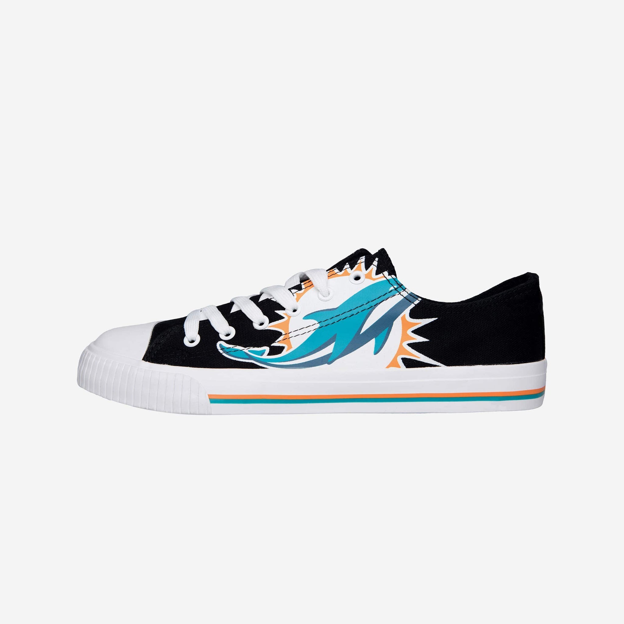 JWFancy Miami Dolphins Low Top Canvas Sneakers Shoes For Men And Women
