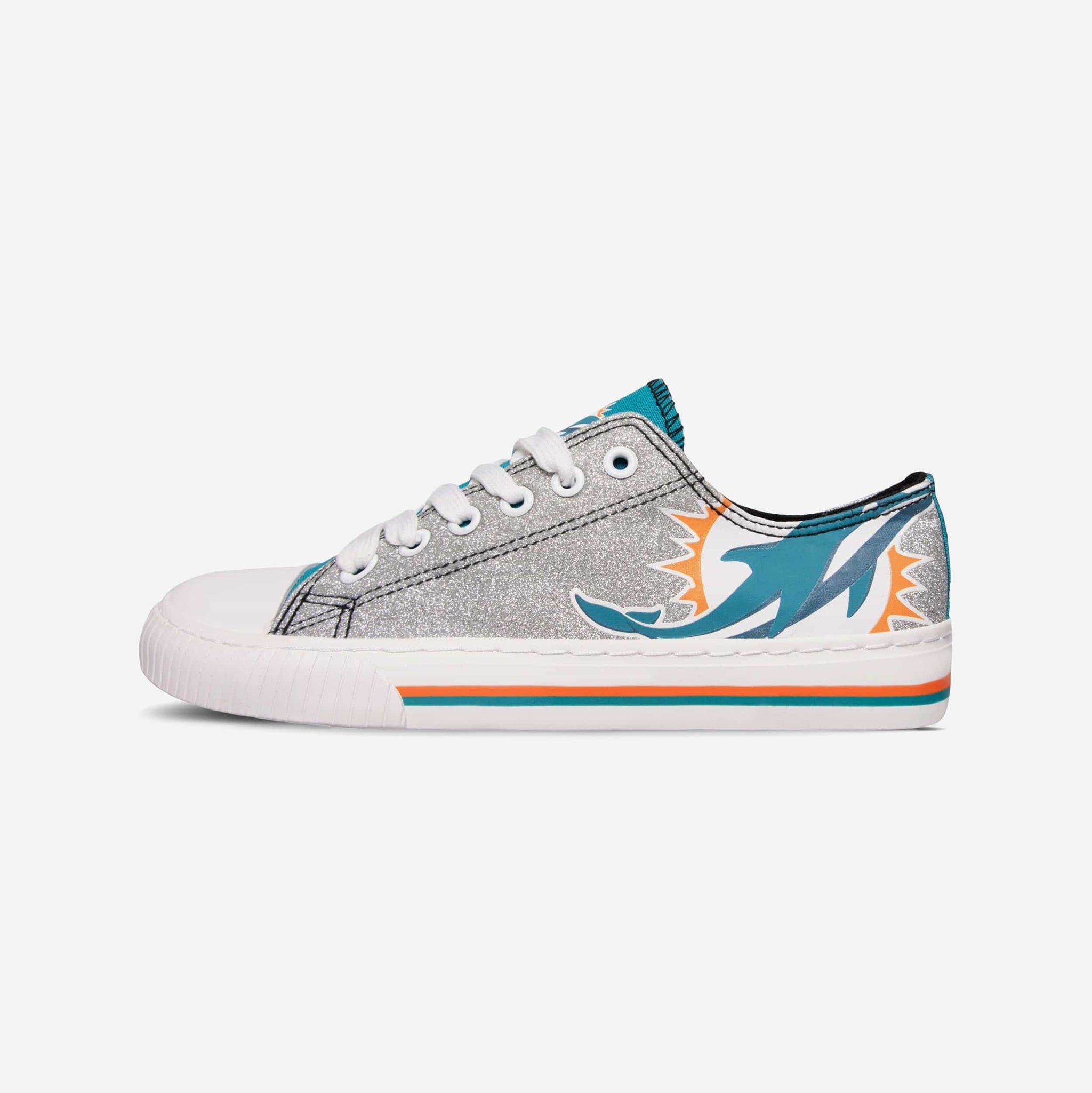 JWFancy Miami Dolphins Low Top Canvas Sneakers Shoes For Men And Women