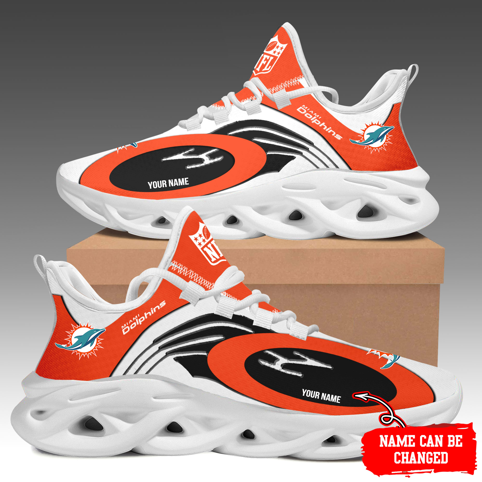 JWFancy Miami Dolphins Max Soul Shoes Sneakers For Men And Women