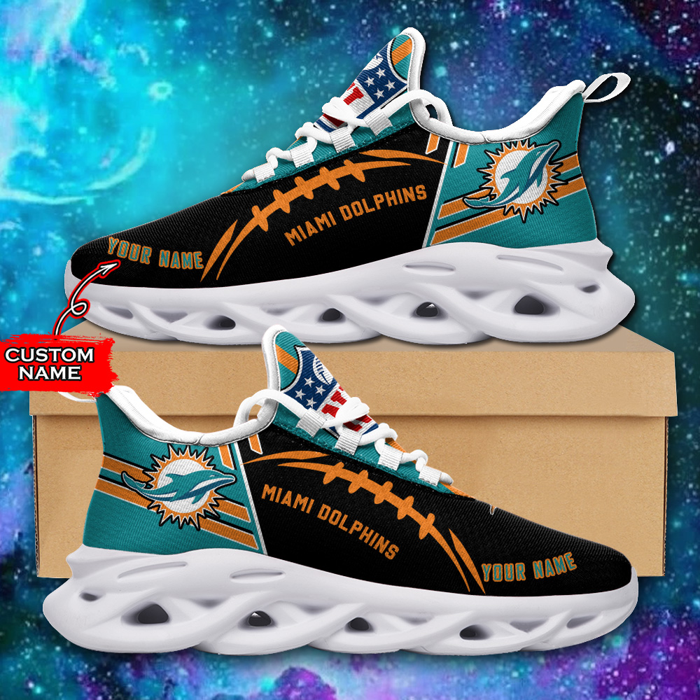JWFancy Miami Dolphins Max Soul Shoes Sneakers For Men And Women