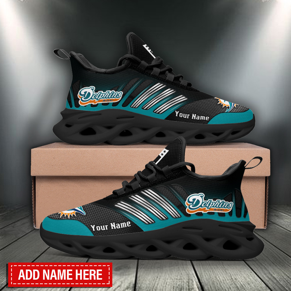 JWFancy Miami Dolphins NFL Max Soul Shoes Sneakers For Men And Women