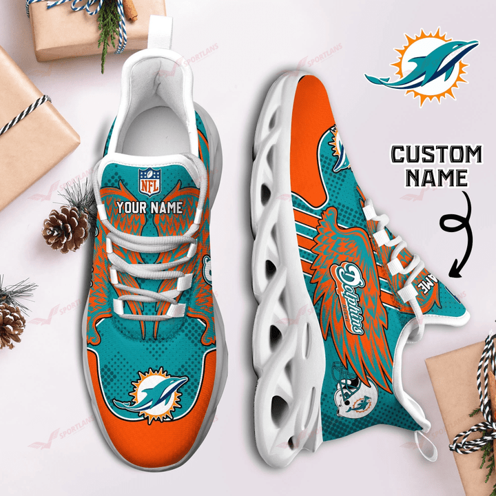 JWFancy Miami Dolphins NFL Max Soul Shoes Sneakers For Men And Women