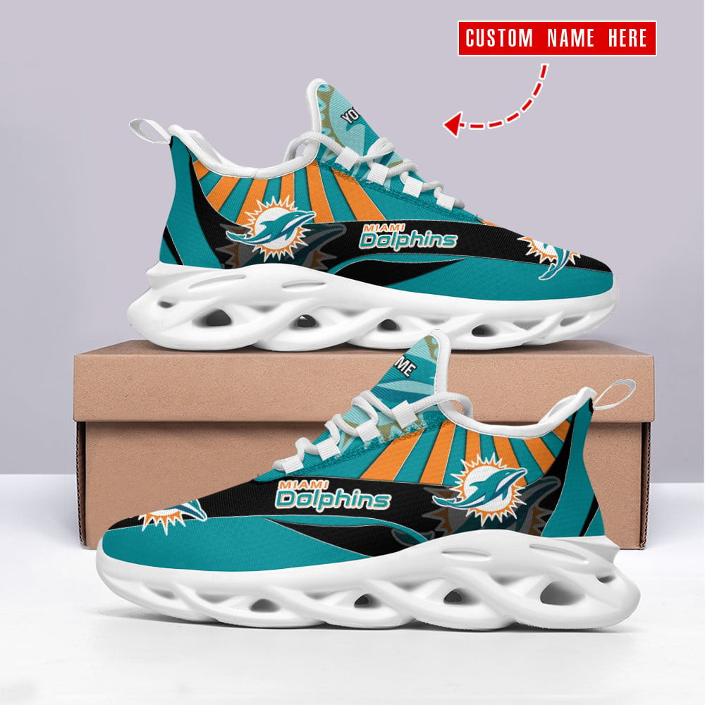 JWFancy Miami Dolphins NFL Max Soul Shoes Sneakers For Men And Women