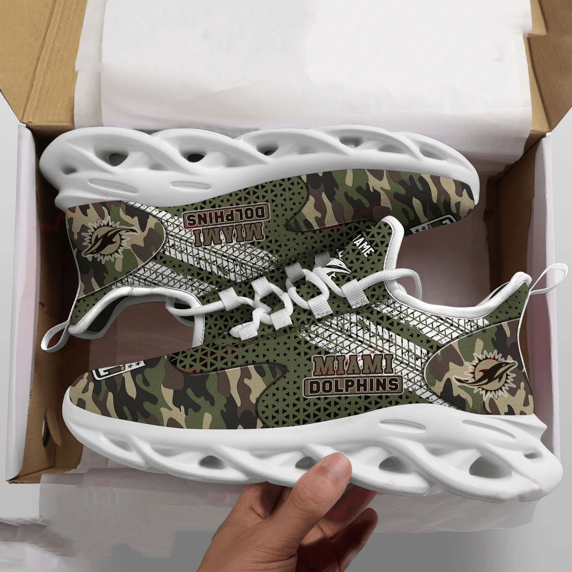 JWFancy Miami Dolphins NFL Max Soul Shoes Sneakers For Men And Women