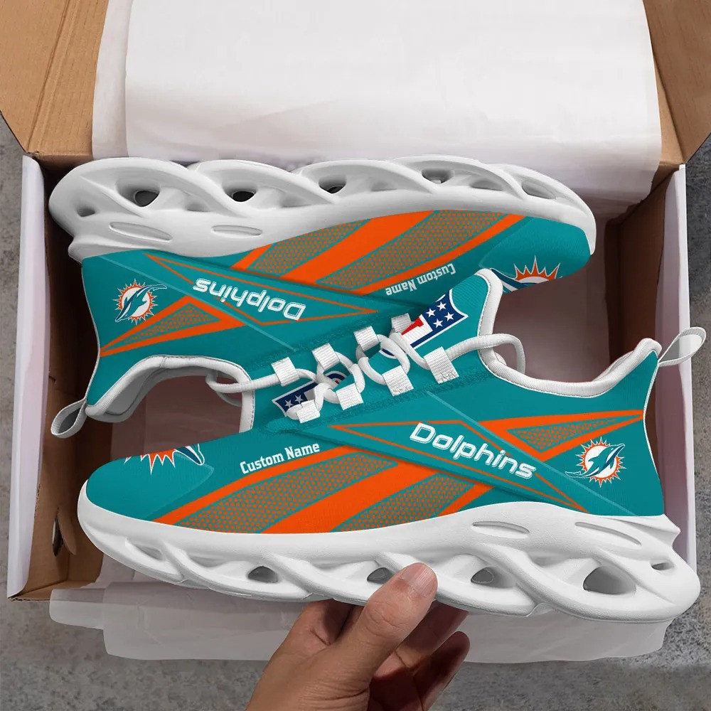 JWFancy Miami Dolphins NFL Max Soul Shoes Sneakers For Men And Women