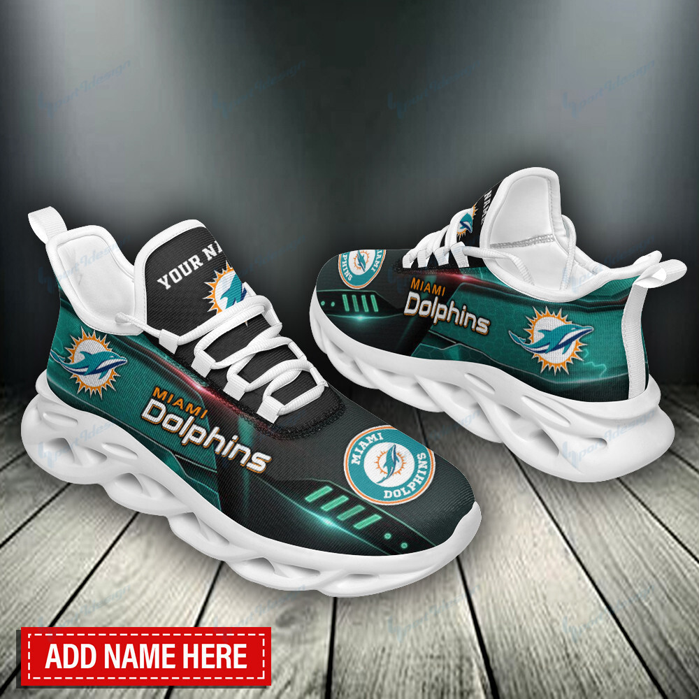 JWFancy Miami Dolphins NFL Max Soul Shoes Sneakers For Men And Women