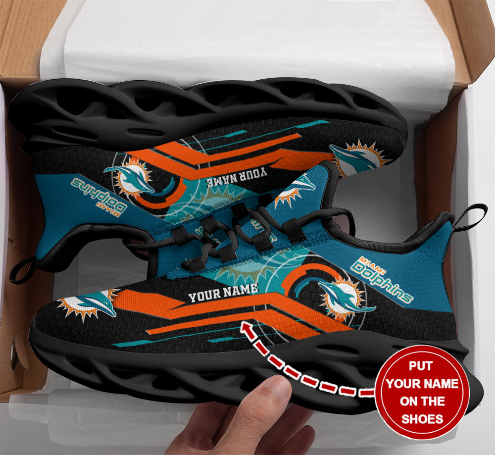 JWFancy Miami Dolphins NFL Max Soul Shoes Sneakers For Men And Women