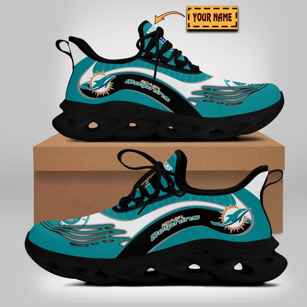 JWFancy Miami Dolphins NFL Max Soul Shoes Sneakers For Men And Women