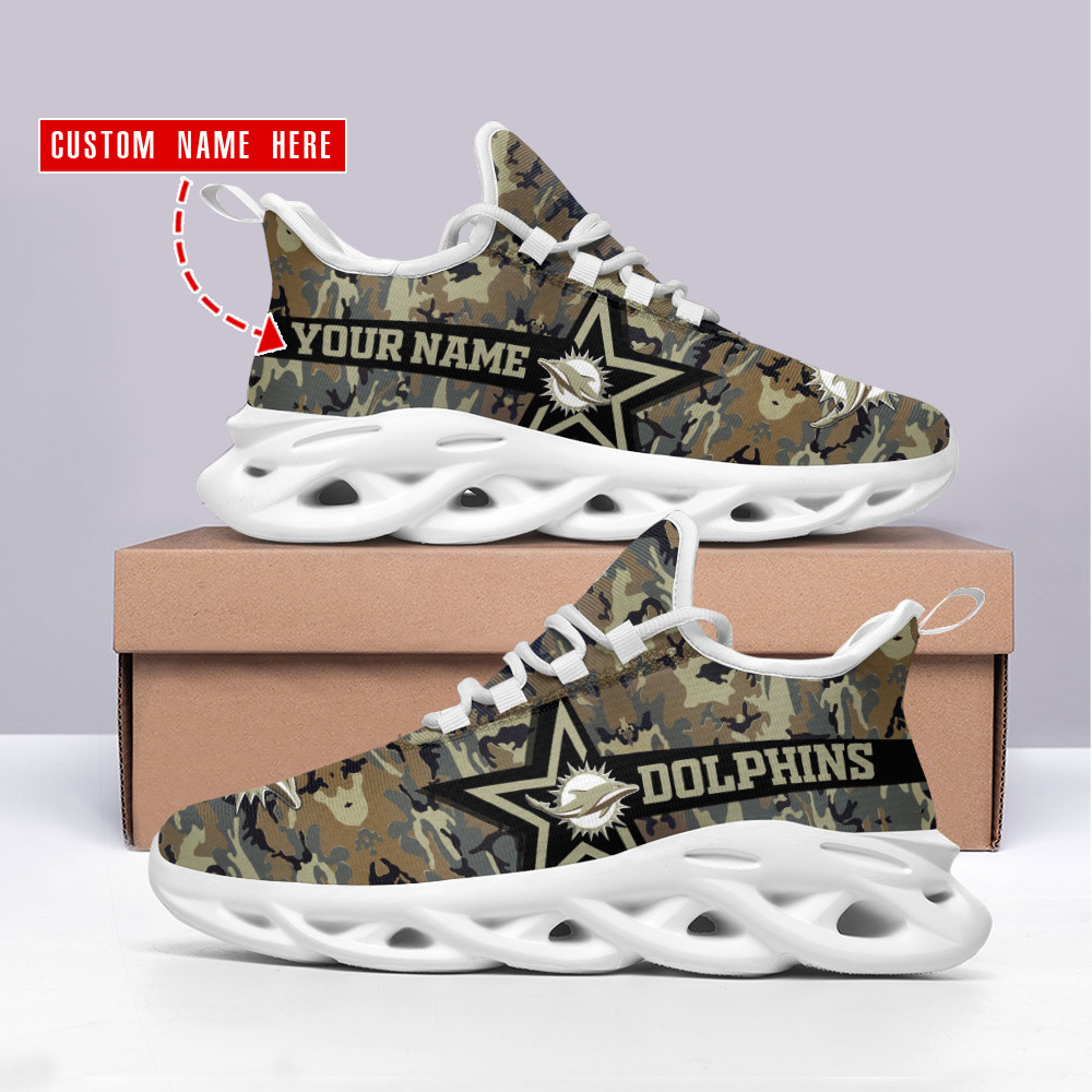 JWFancy Miami Dolphins NFL Max Soul Shoes Sneakers For Men And Women