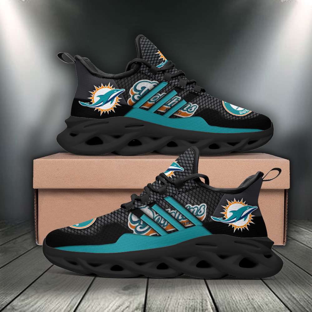 JWFancy Miami Dolphins NFL Max Soul Shoes Sneakers For Men And Women
