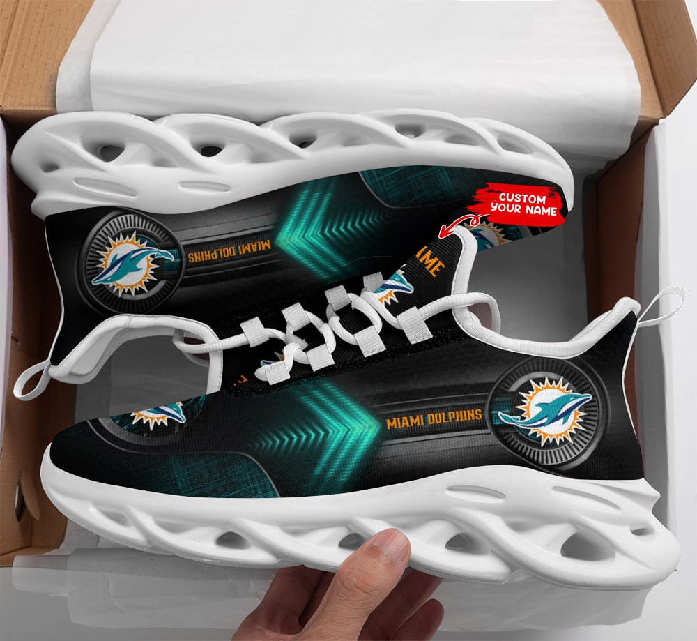 JWFancy Miami Dolphins NFL Max Soul Shoes Sneakers For Men And Women