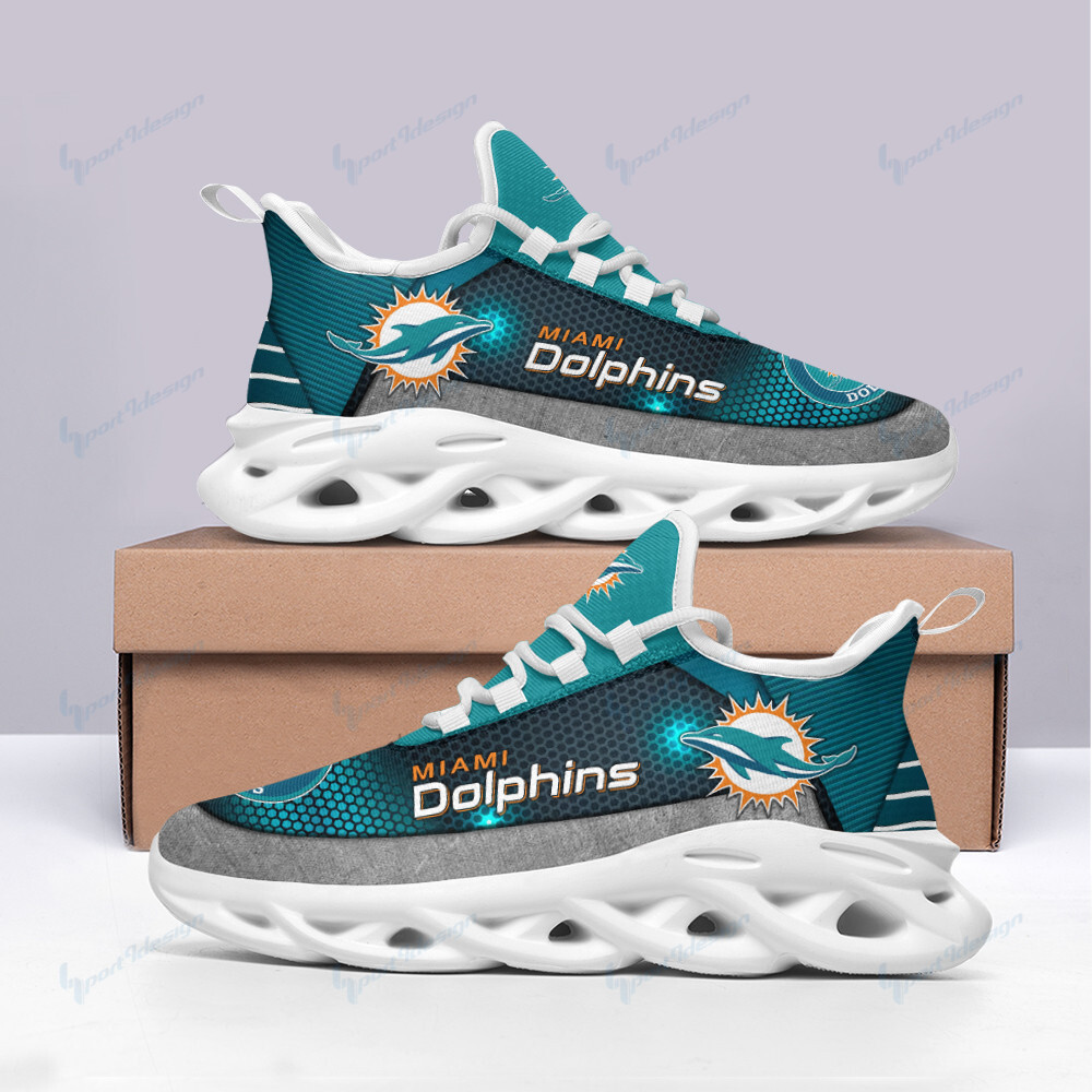 JWFancy Miami Dolphins NFL Max Soul Shoes Sneakers For Men And Women