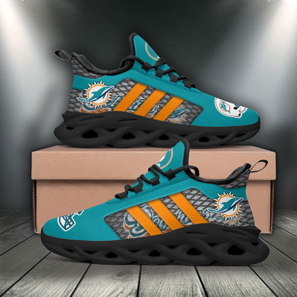 JWFancy Miami Dolphins NFL Max Soul Shoes Sneakers For Men And Women