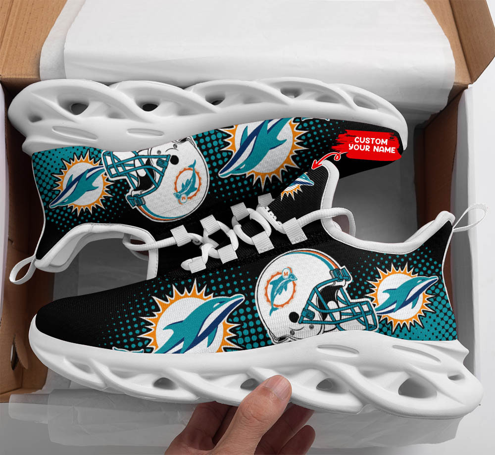 JWFancy Miami Dolphins NFL Max Soul Shoes Sneakers For Men And Women