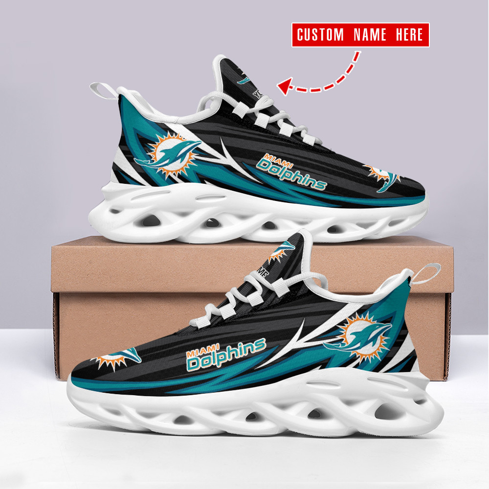 JWFancy Miami Dolphins NFL Max Soul Shoes Sneakers For Men And Women
