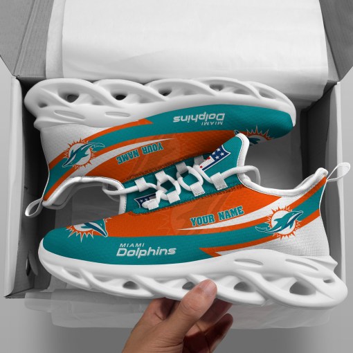 JWFancy Miami Dolphins NFL Max Soul Shoes Sneakers For Men And Women