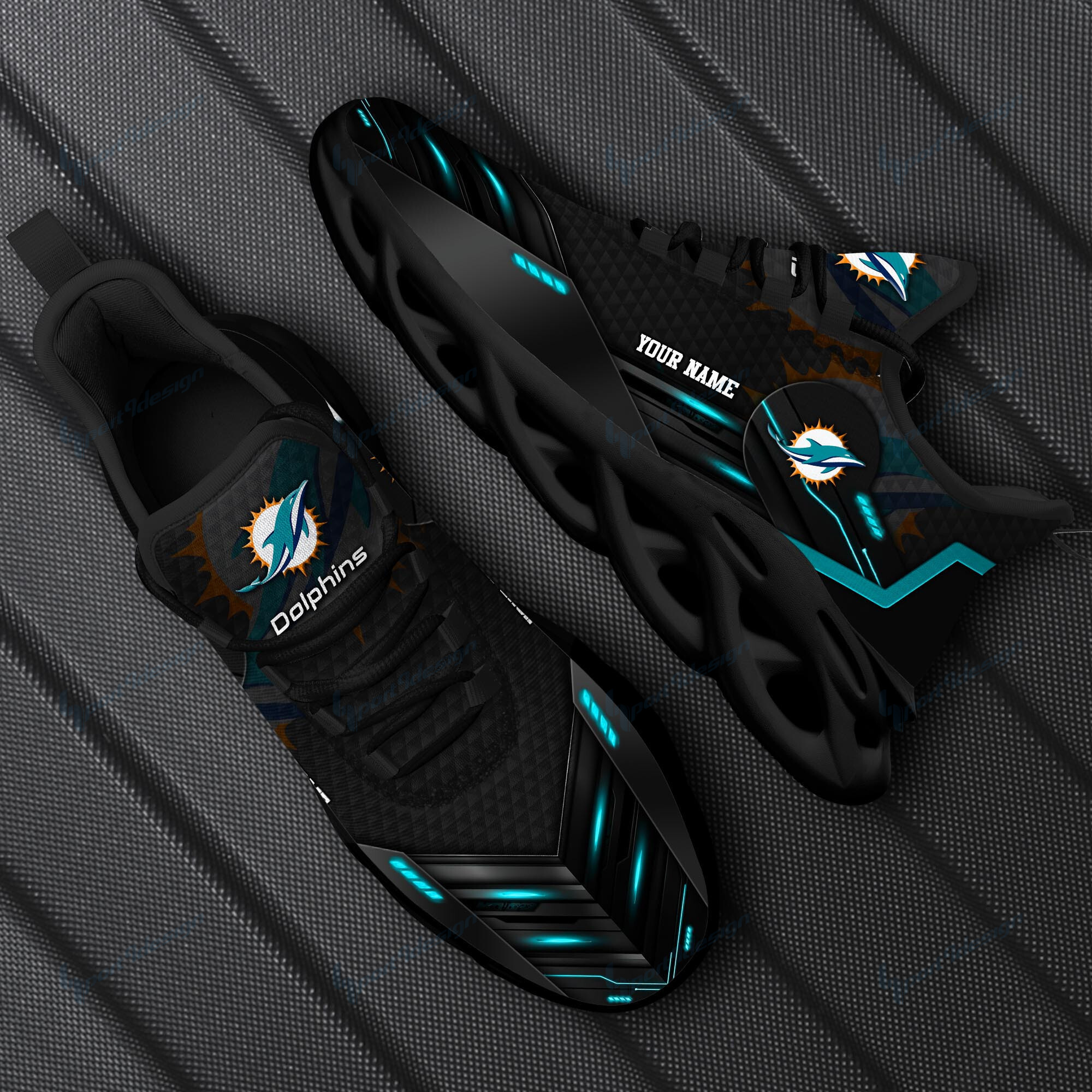 JWFancy Miami Dolphins NFL Max Soul Shoes Sneakers For Men And Women