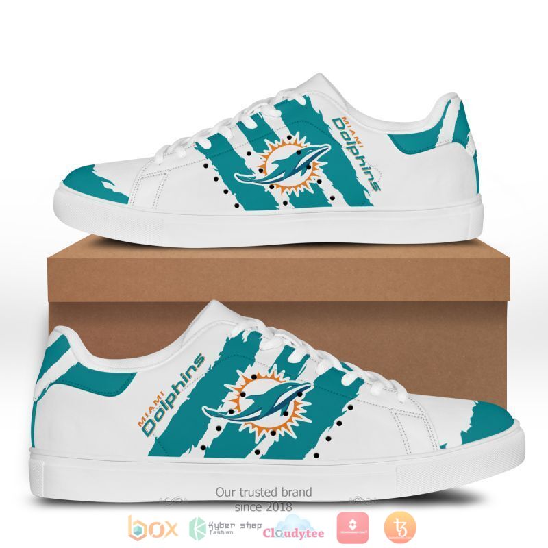 JWFancy Miami Dolphins Skate Stan Shoes Sneakes For Men And Women