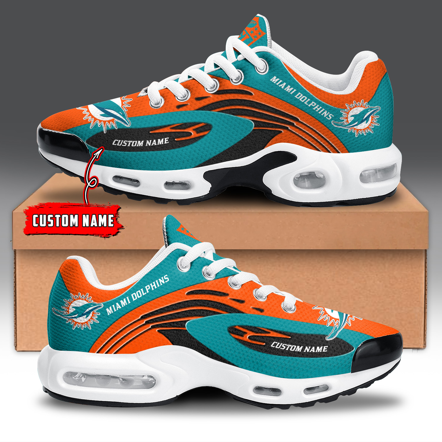 JWFancy Miami Dolphins TN Shoes Sneakers For Men And Women