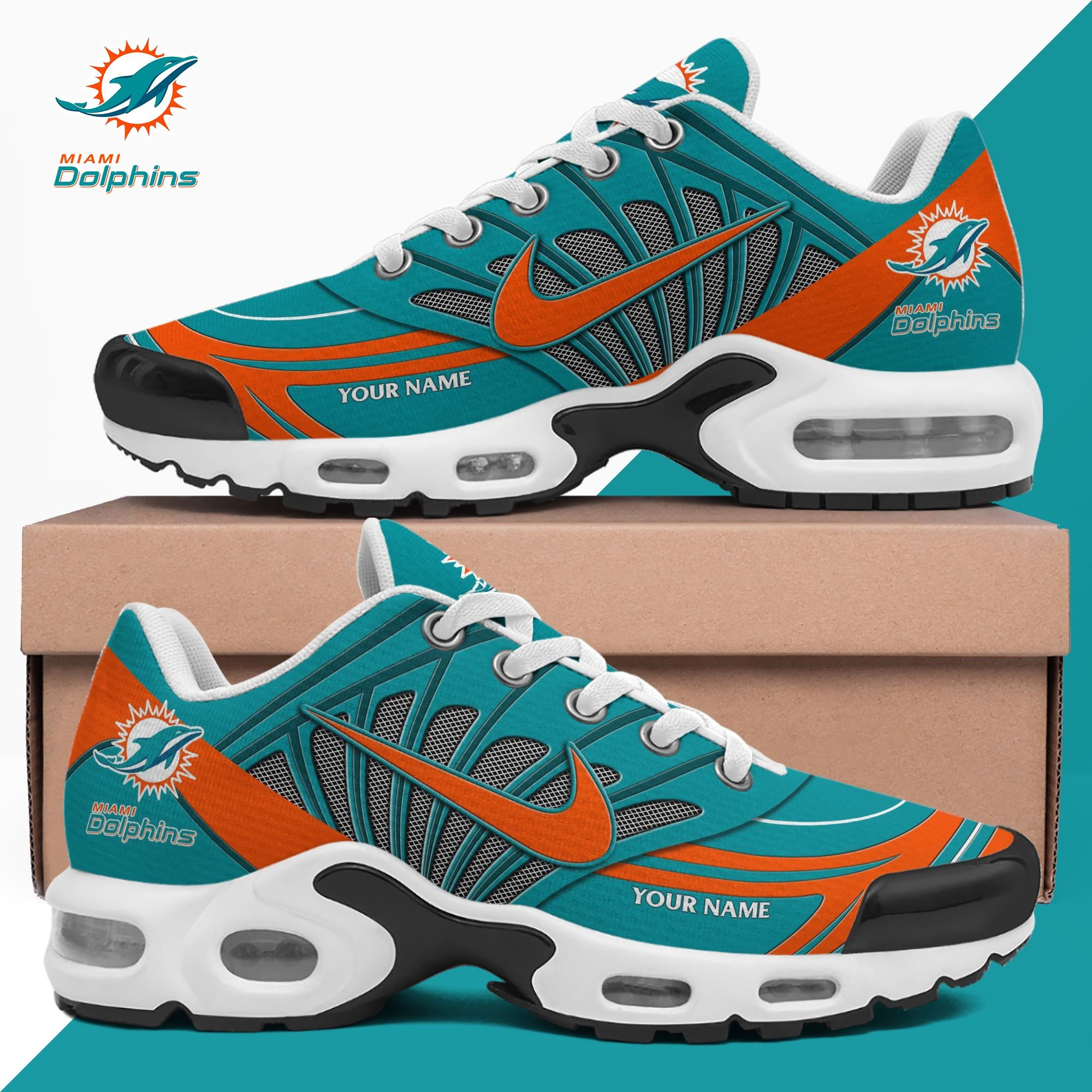 JWFancy Miami Dolphins TN Shoes Sneakers For Men And Women
