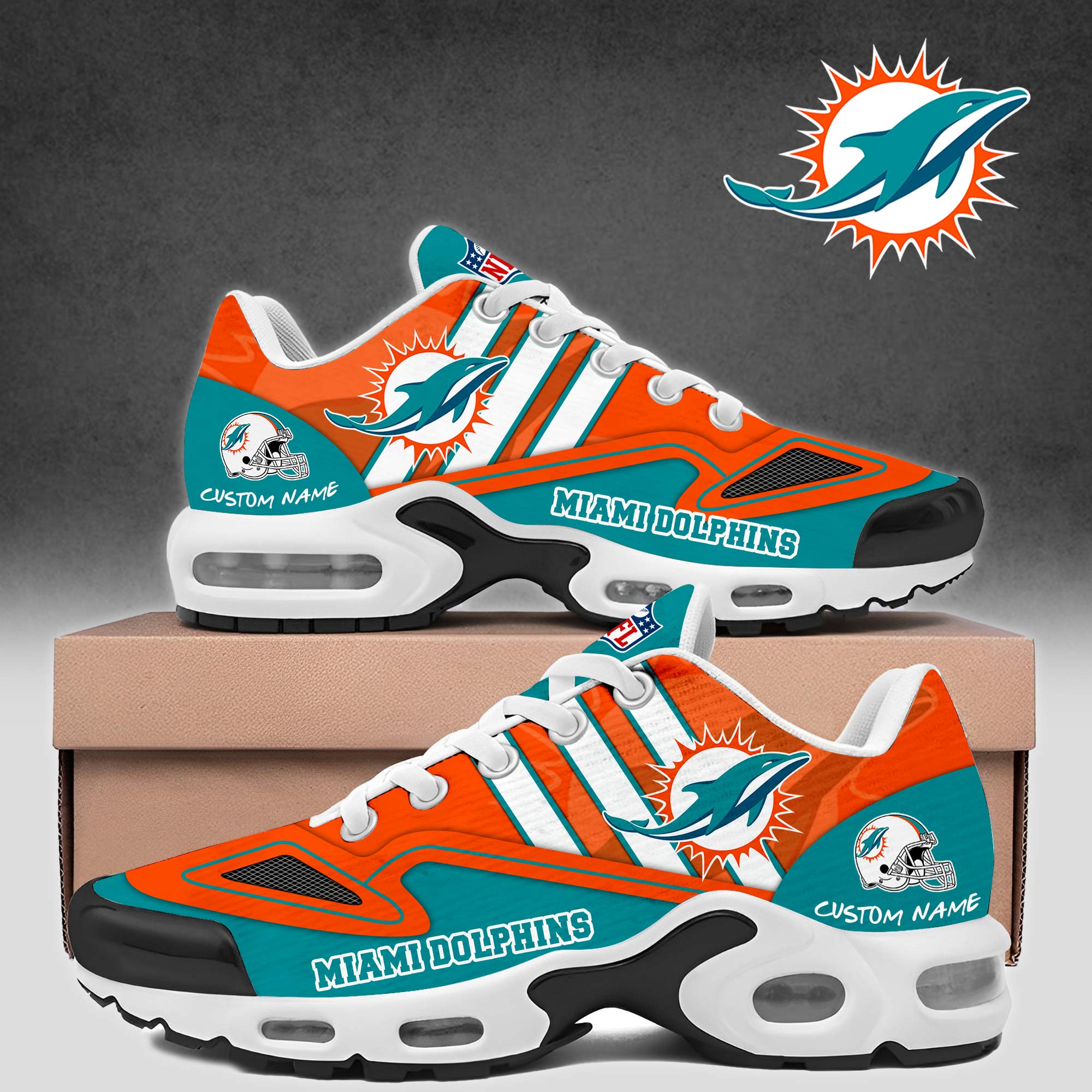 JWFancy Miami Dolphins TN Shoes Sneakers For Men And Women