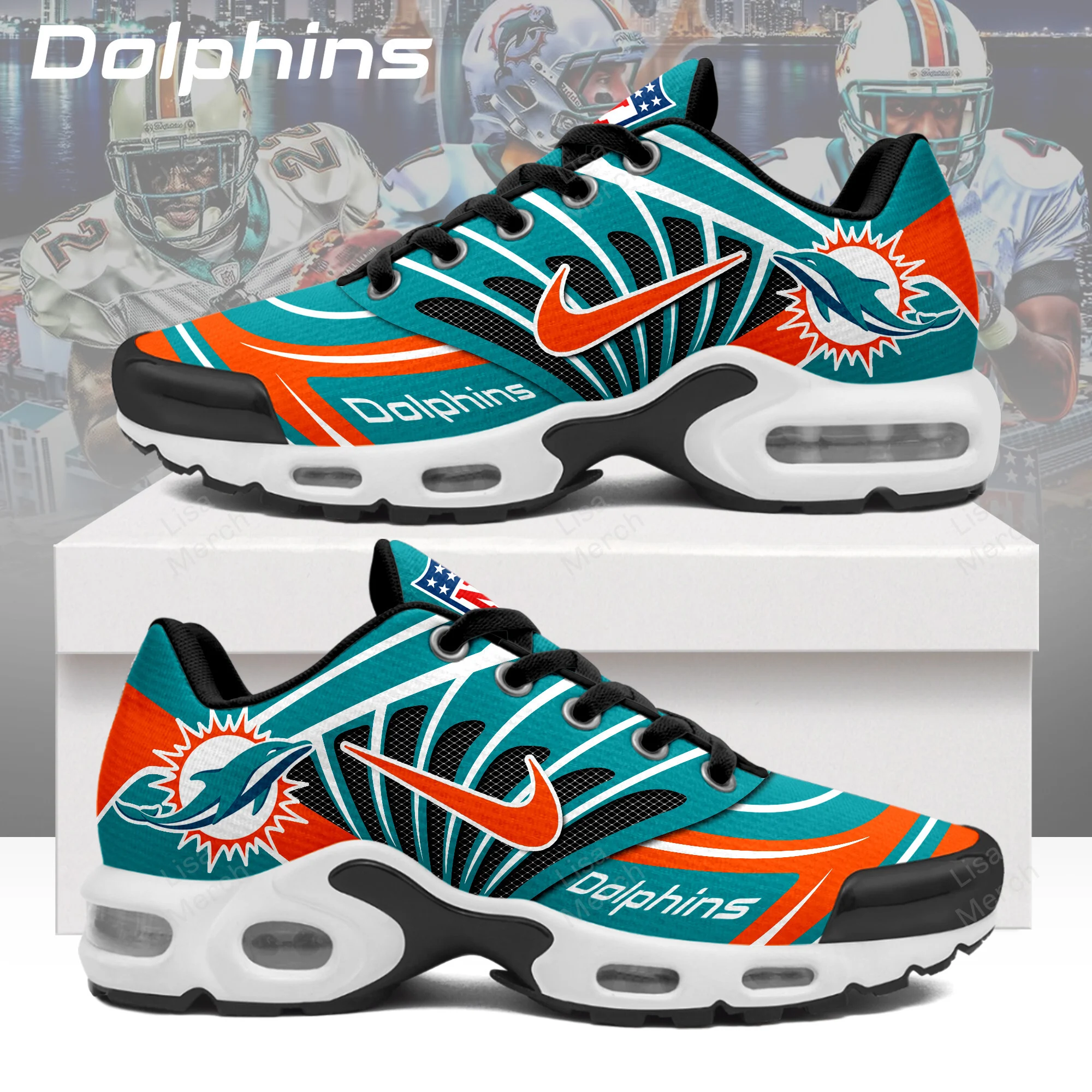 JWFancy Miami Dolphins TN Shoes Sneakers For Men And Women