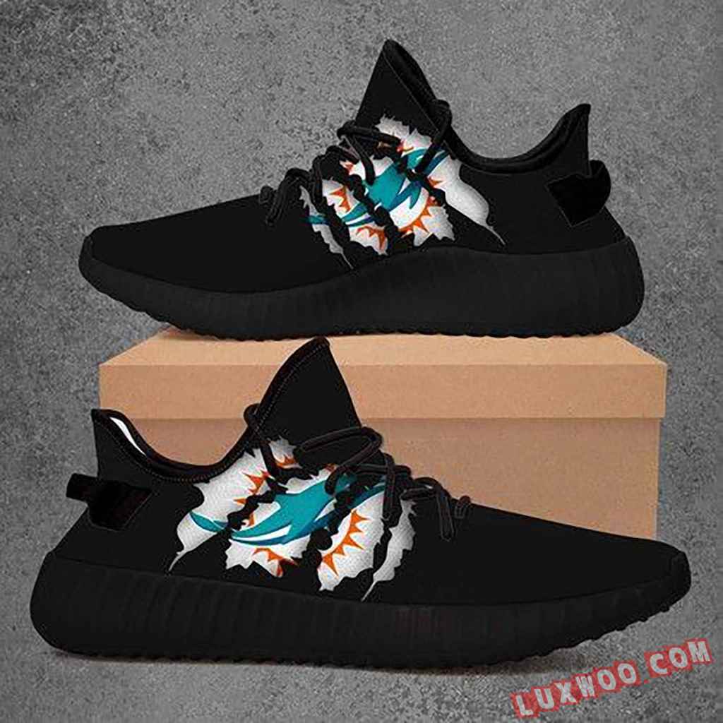 JWFancy Miami Dolphins Yeezy Boost Shoes For Men And Women