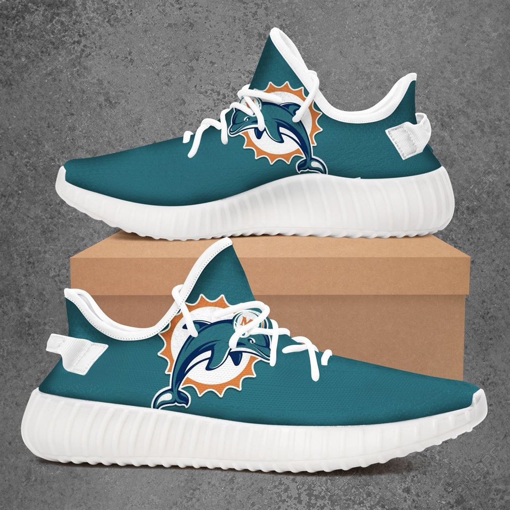 JWFancy Miami Dolphins Yeezy Boost Shoes For Men And Women