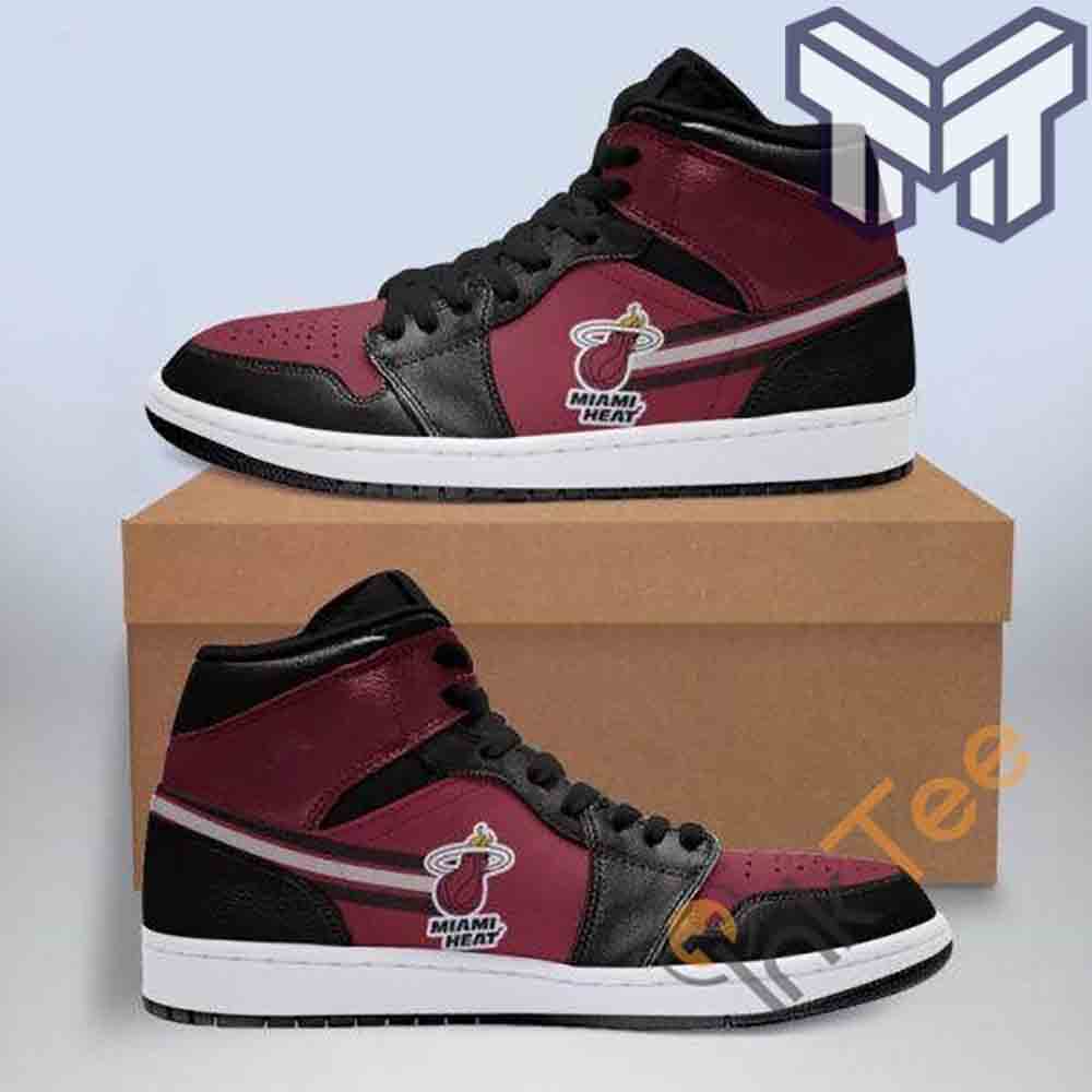 JWFancy Miami Heat AJ1 High Sneakers Shoes For Men And Women