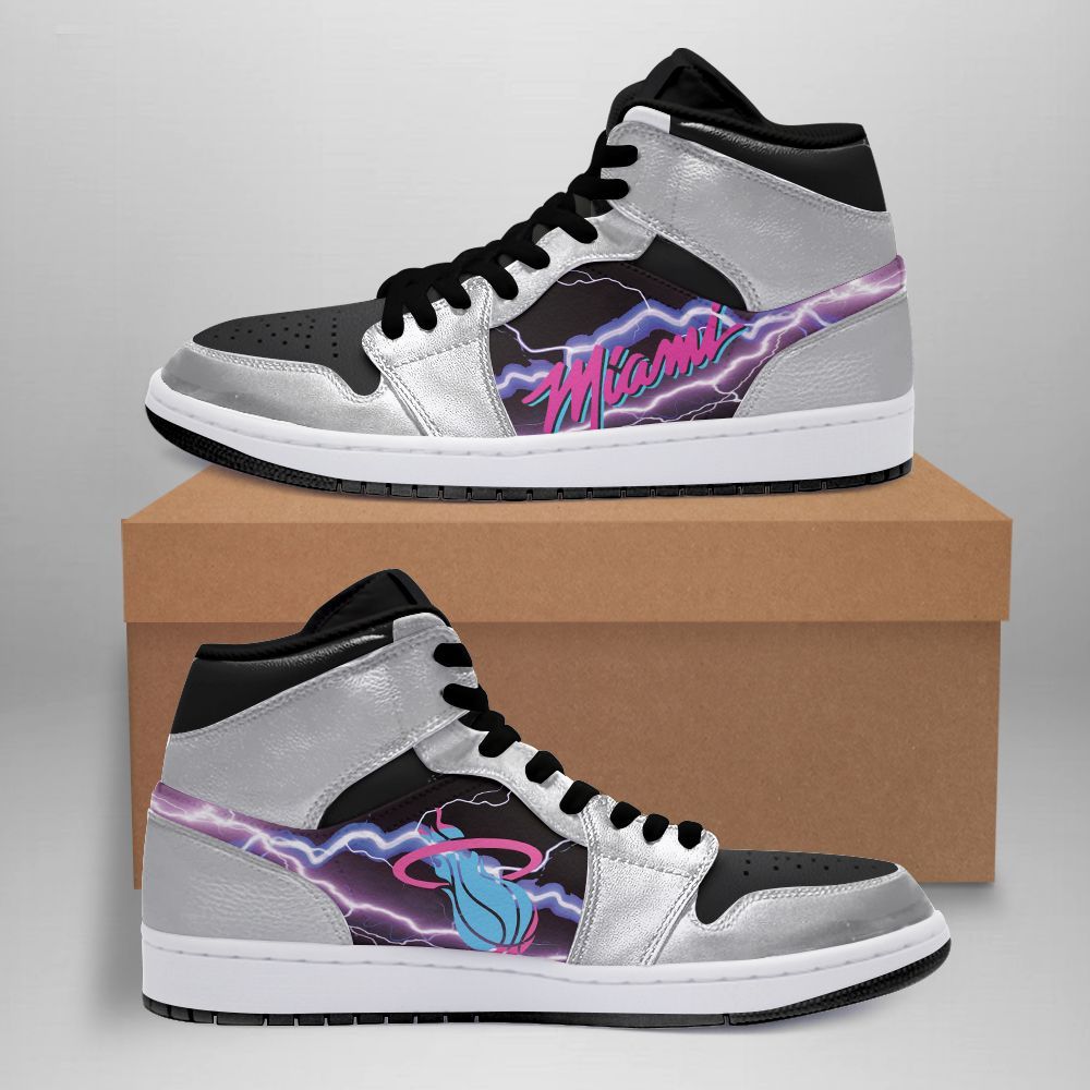 JWFancy Miami Heat High Top Canvas Sneakers Shoes For Men And Women