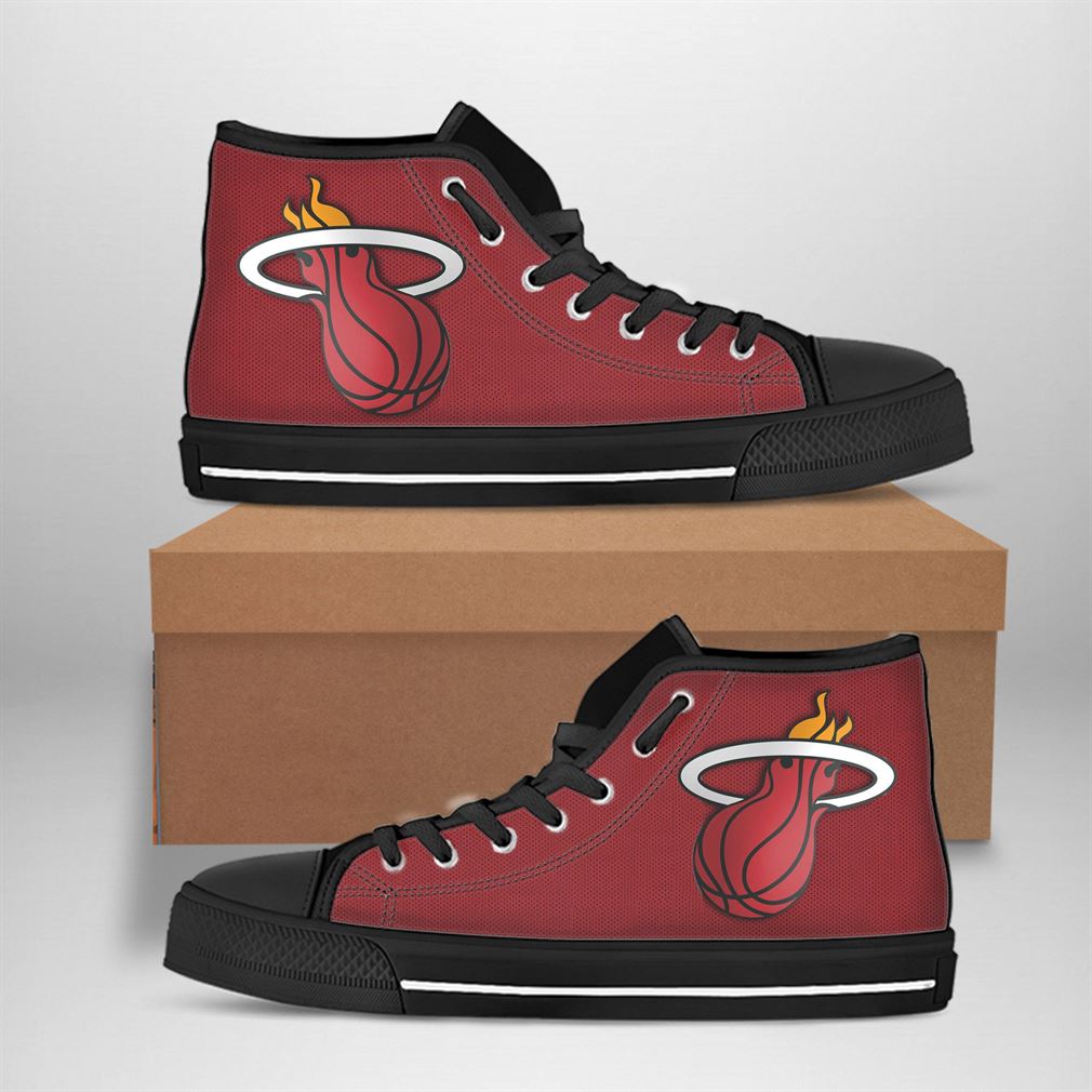 JWFancy Miami Heat High Top Canvas Sneakers Shoes For Men And Women