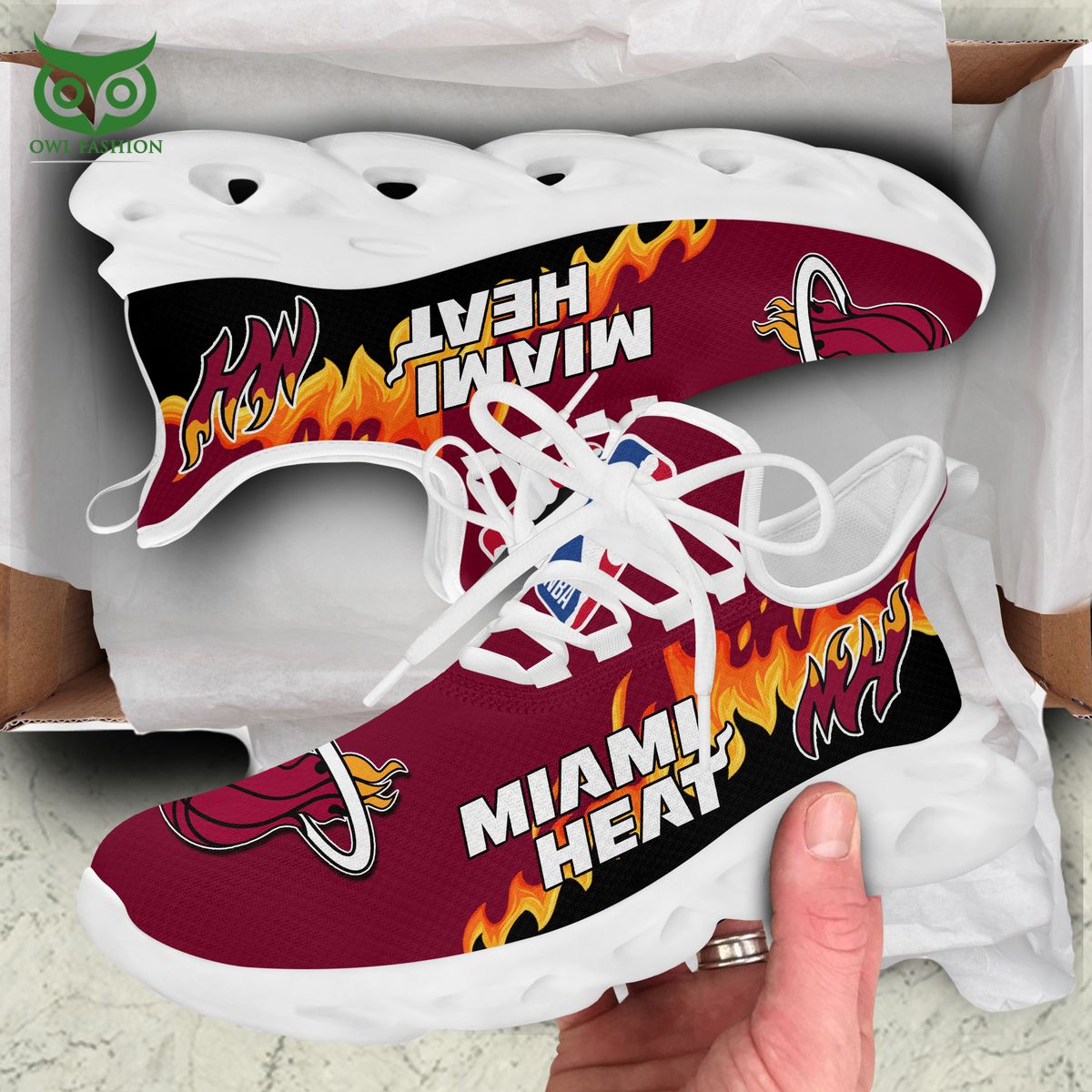 JWFancy Miami Heat Max Soul Shoes Sneakers For Men And Women