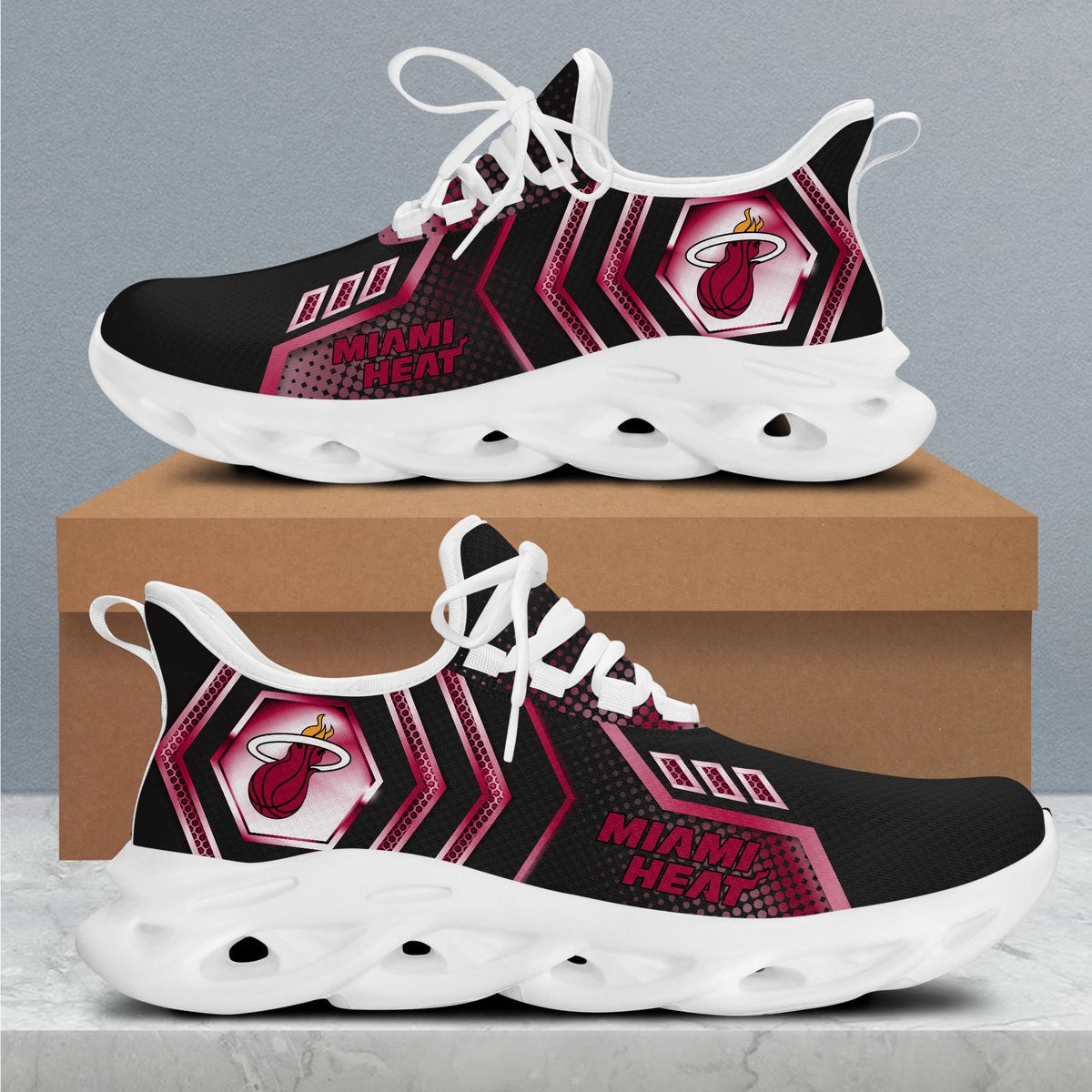 JWFancy Miami Heat Max Soul Shoes Sneakers For Men And Women